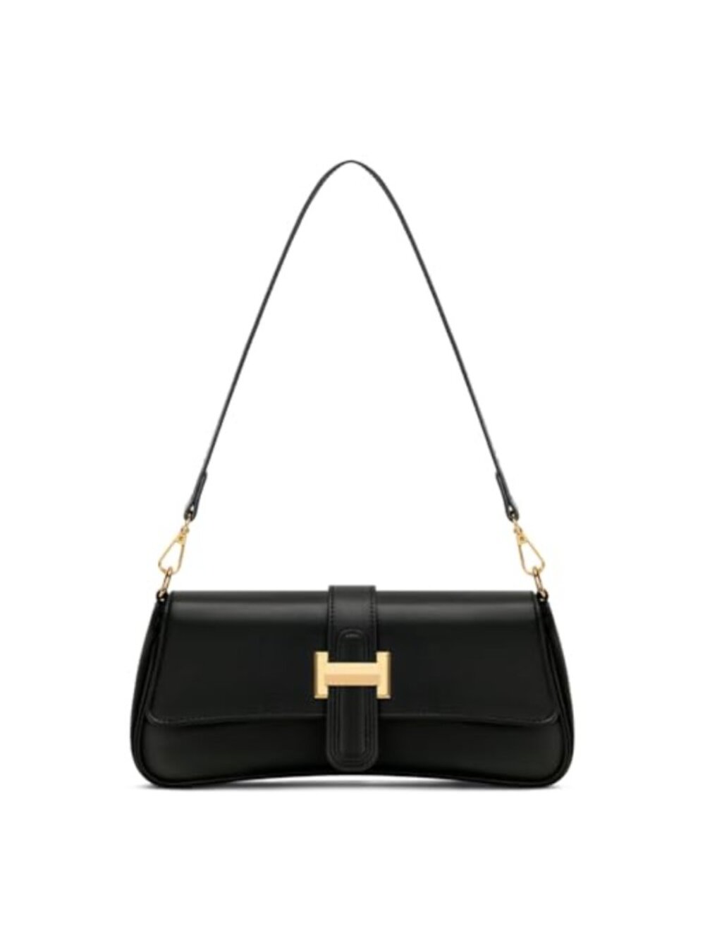 Small Hobo Shoulder Bag for Women, Retro PU Leather Underarm Purse with Chain